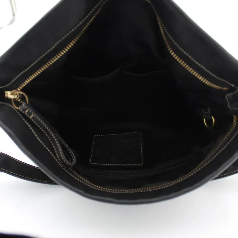 Coach Y2K Hamptons Large Hobo Black Leather Horsebit Slouchy Shoulder Bag 2005